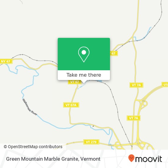 Green Mountain Marble Granite map