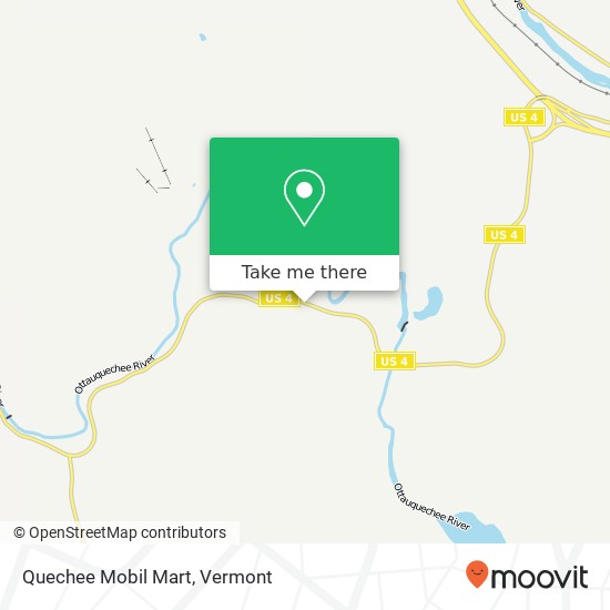 Quechee Mobil Mart map