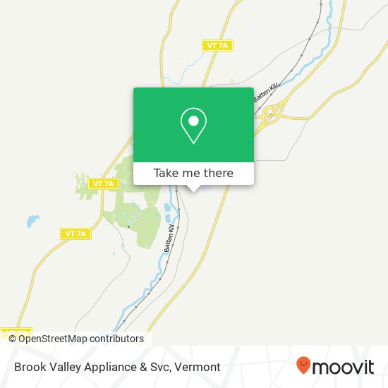 Brook Valley Appliance & Svc map