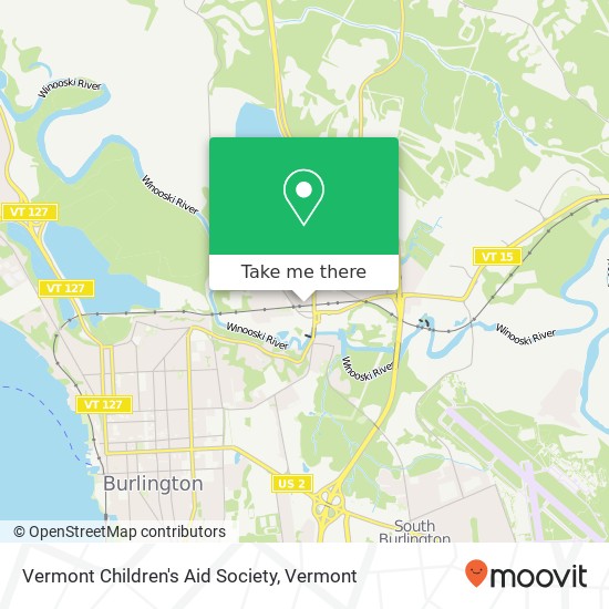 Vermont Children's Aid Society map