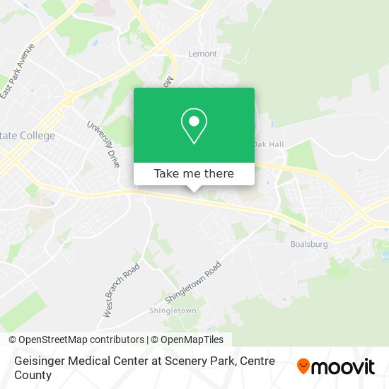 Mapa de Geisinger Medical Center at Scenery Park