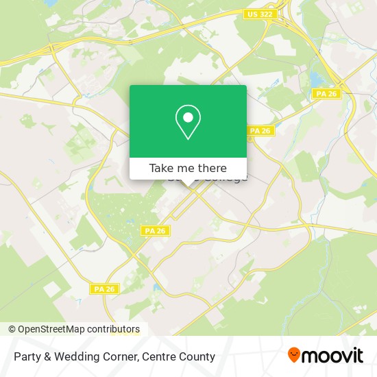 Party & Wedding Corner map