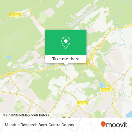 Mastitis Research Barn map