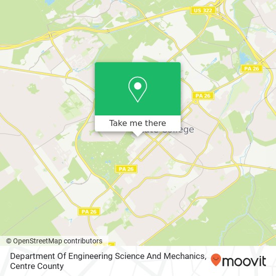 Department Of Engineering Science And Mechanics map