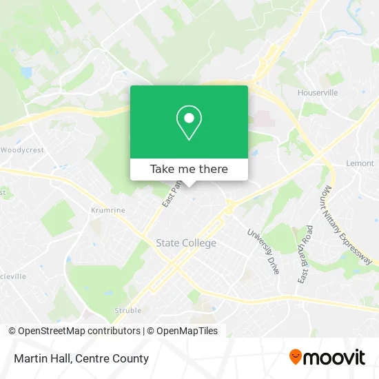 Martin Hall map