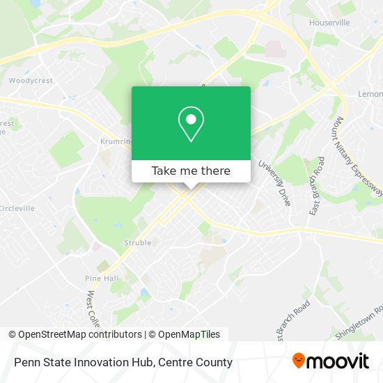 Mapa de Penn State Innovation Hub