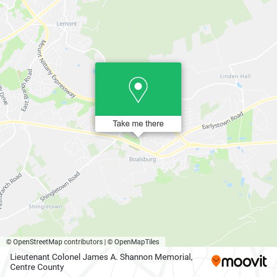 Lieutenant Colonel James A. Shannon Memorial map