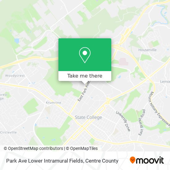 Park Ave Lower Intramural Fields map