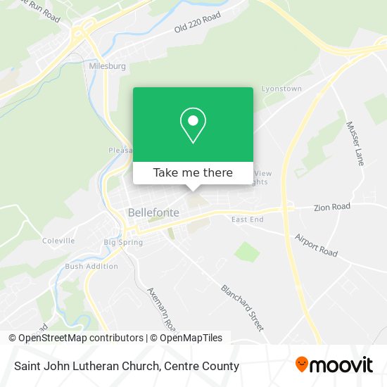 Saint John Lutheran Church map