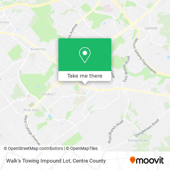 Walk's Towing Impound Lot map