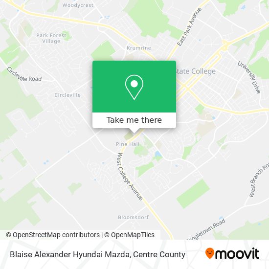 Mapa de Blaise Alexander Hyundai Mazda