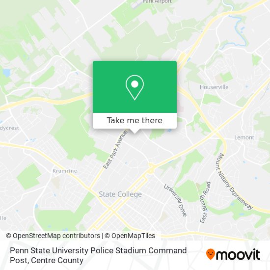 Mapa de Penn State University Police Stadium Command Post