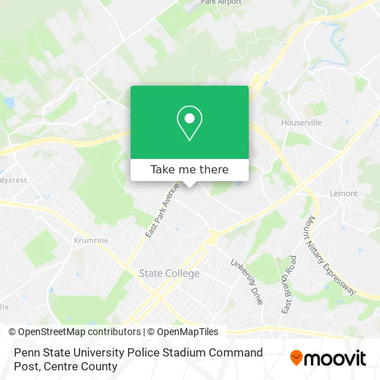 Penn State University Police Stadium Command Post map