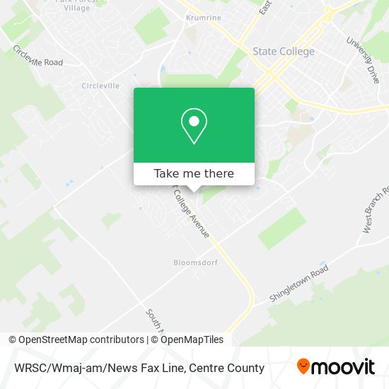 WRSC/Wmaj-am/News Fax Line map
