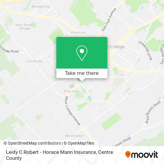Leidy C Robert - Horace Mann Insurance map