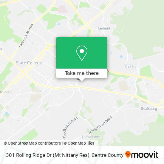 Mapa de 301 Rolling Ridge Dr (Mt Nittany Res)