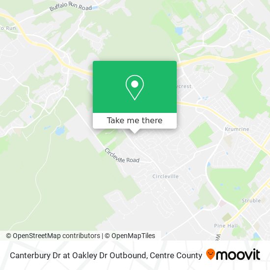 Mapa de Canterbury Dr at Oakley Dr Outbound