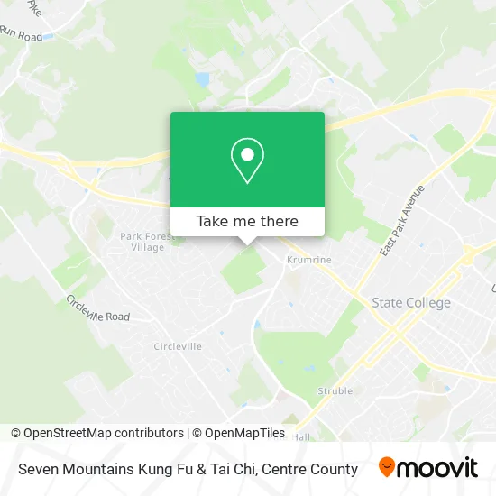 Seven Mountains Kung Fu & Tai Chi map