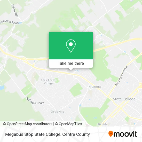 Megabus Stop State College map