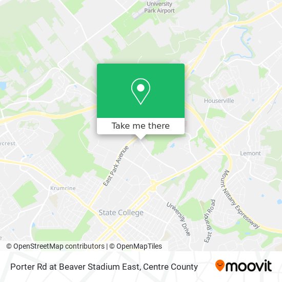 Porter Rd at Beaver Stadium East map