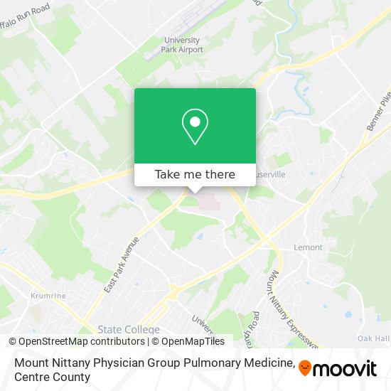 Mount Nittany Physician Group Pulmonary Medicine map