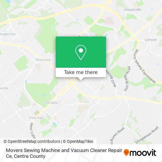 Movers Sewing Machine and Vacuum Cleaner Repair Ce map