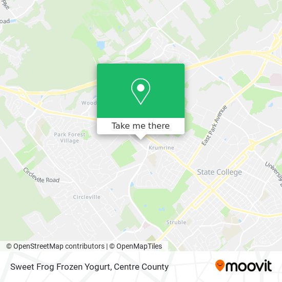 Sweet Frog Frozen Yogurt map