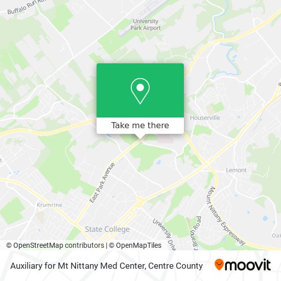 Auxiliary for Mt Nittany Med Center map