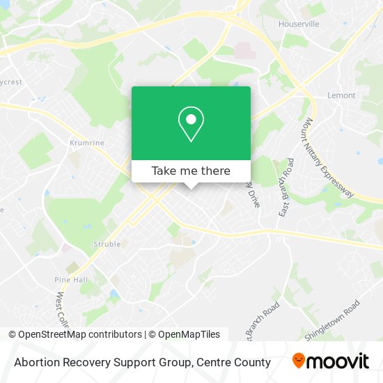 Abortion Recovery Support Group map