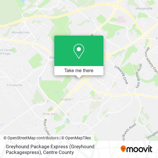 Mapa de Greyhound Package Express (Greyhound Packagexpress)