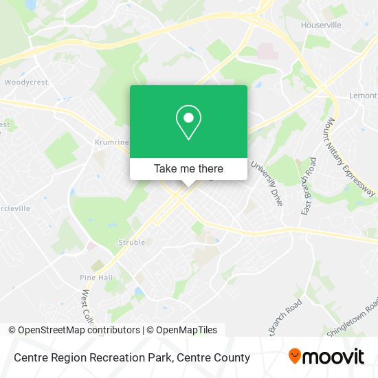 Centre Region Recreation Park map