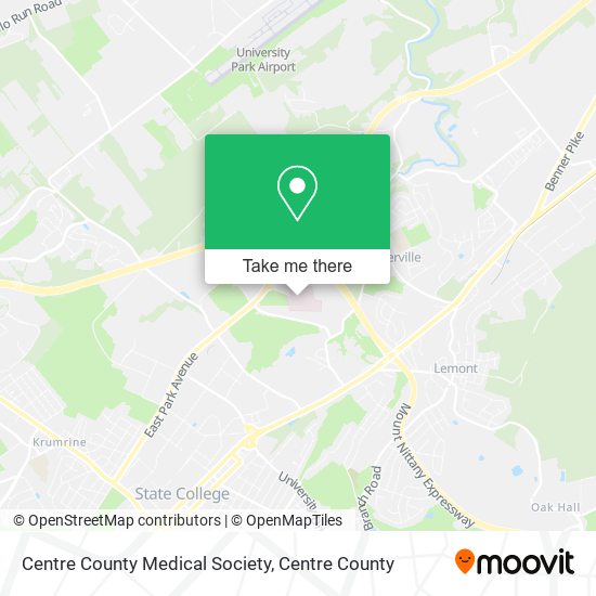 Centre County Medical Society map