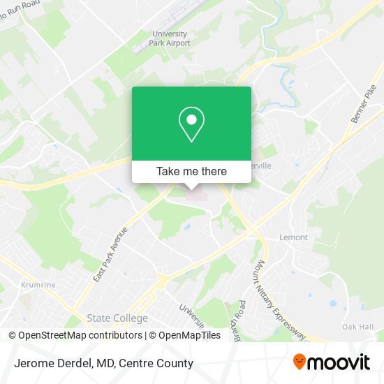 Jerome Derdel, MD map