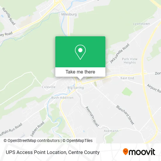 UPS Access Point Location map