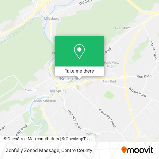 Zenfully Zoned Massage map