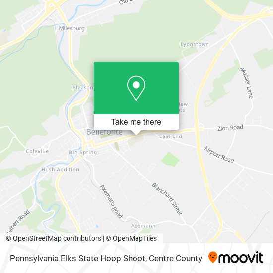Pennsylvania Elks State Hoop Shoot map