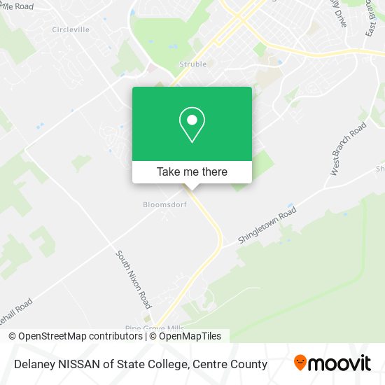 Mapa de Delaney NISSAN of State College