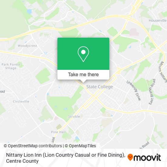 Mapa de Nittany Lion Inn (Lion Country Casual or Fine Dining)
