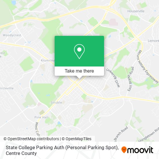 Mapa de State College Parking Auth (Personal Parking Spot)