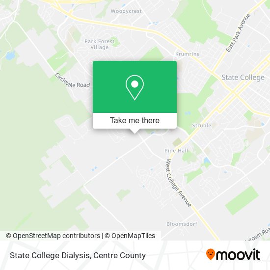 State College Dialysis map