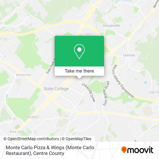 Mapa de Monte Carlo Pizza & Wings (Monte Carlo Restaurant)