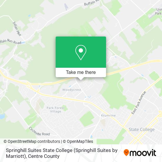 Mapa de Springhill Suites State College (Springhill Suites by Marriott)