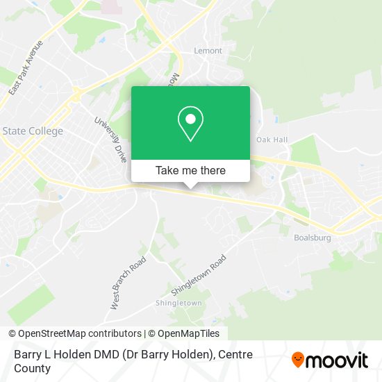 Barry L Holden DMD (Dr Barry Holden) map