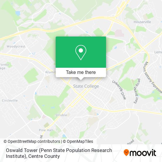 Oswald Tower (Penn State Population Research Institute) map