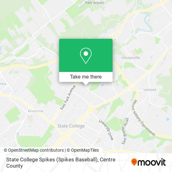Mapa de State College Spikes (Spikes Baseball)