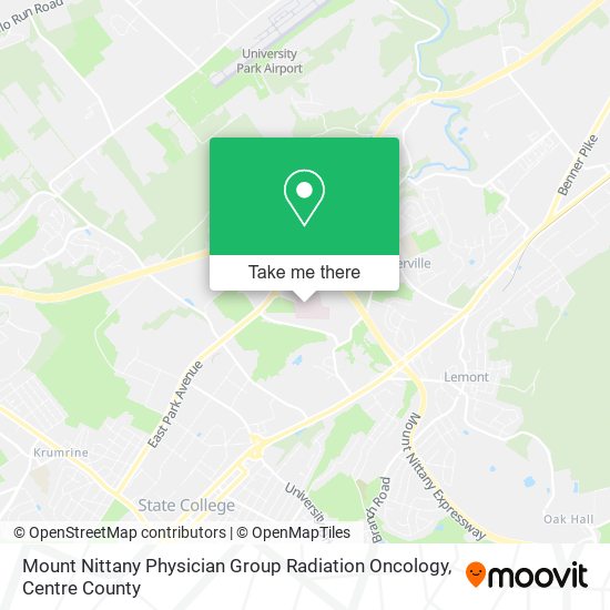 Mount Nittany Physician Group Radiation Oncology map