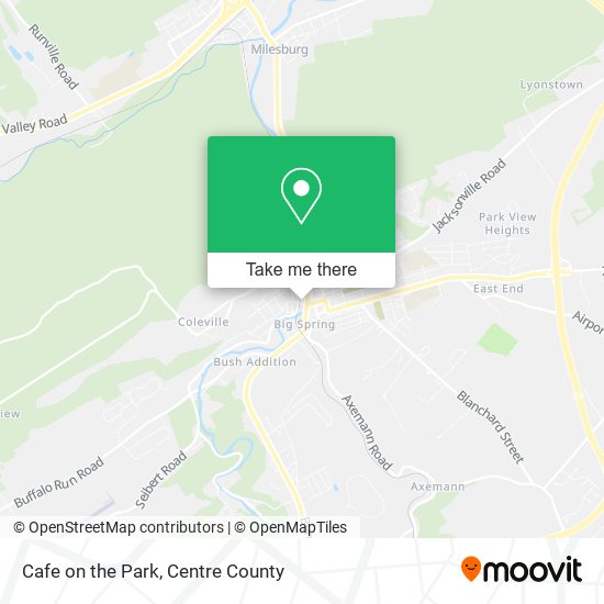 Cafe on the Park map