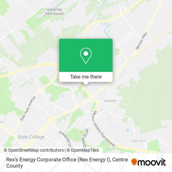 Mapa de Rex's Energy Corporate Office (Rex Energy I)