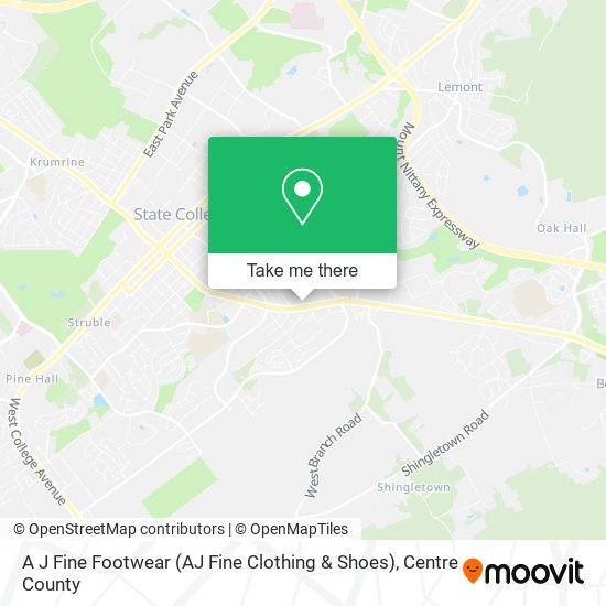 A J Fine Footwear (AJ Fine Clothing & Shoes) map