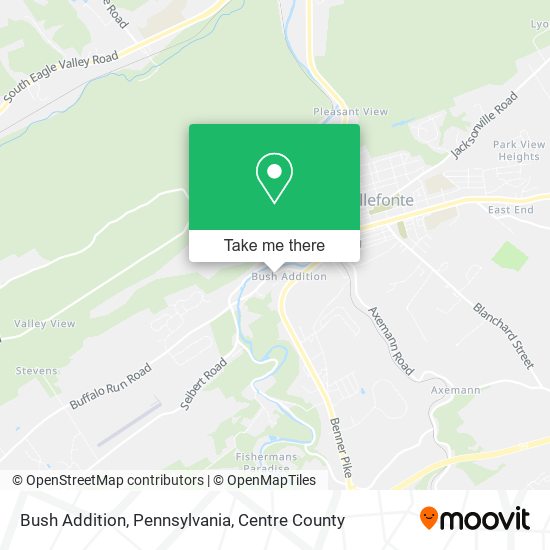 Mapa de Bush Addition, Pennsylvania
